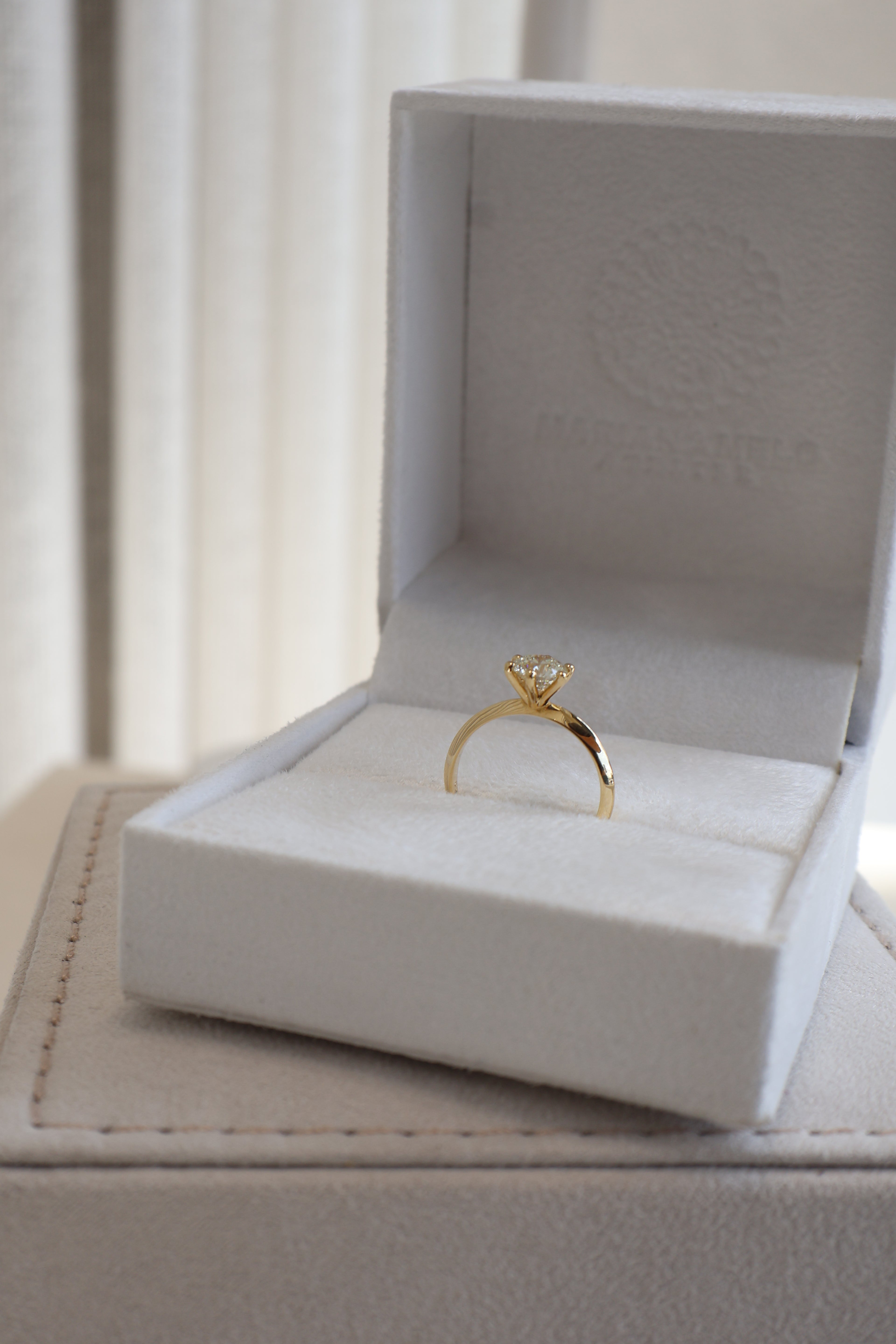 Solitário com diamante redondo de 0.80ct
