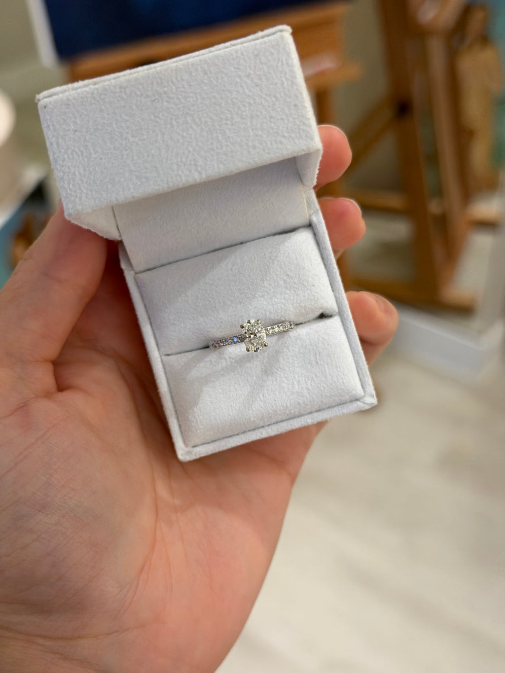 Anel Clarté diamante Oval 0.70 pontos