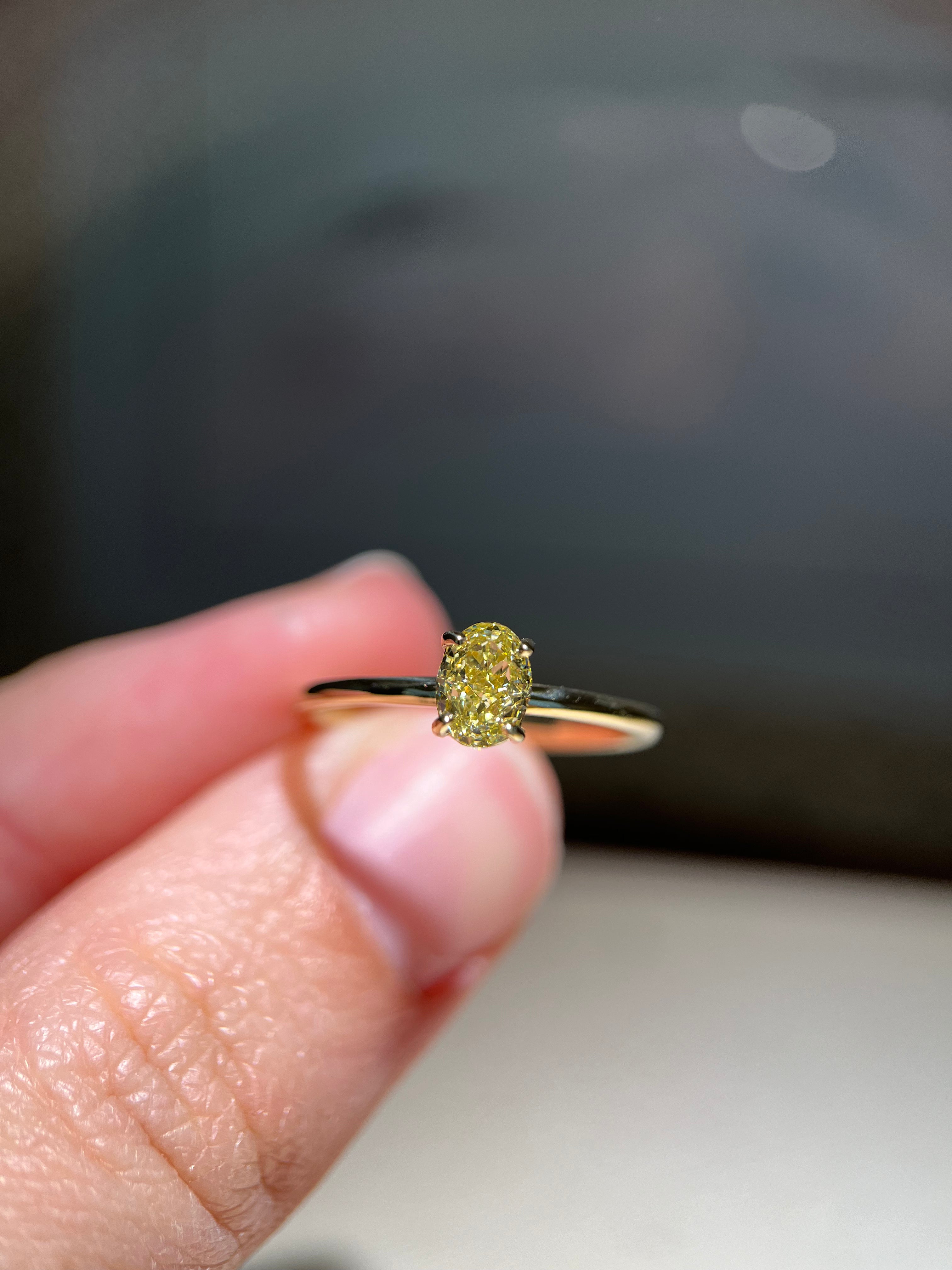 Solitário Fancy Yellow 0.60ct