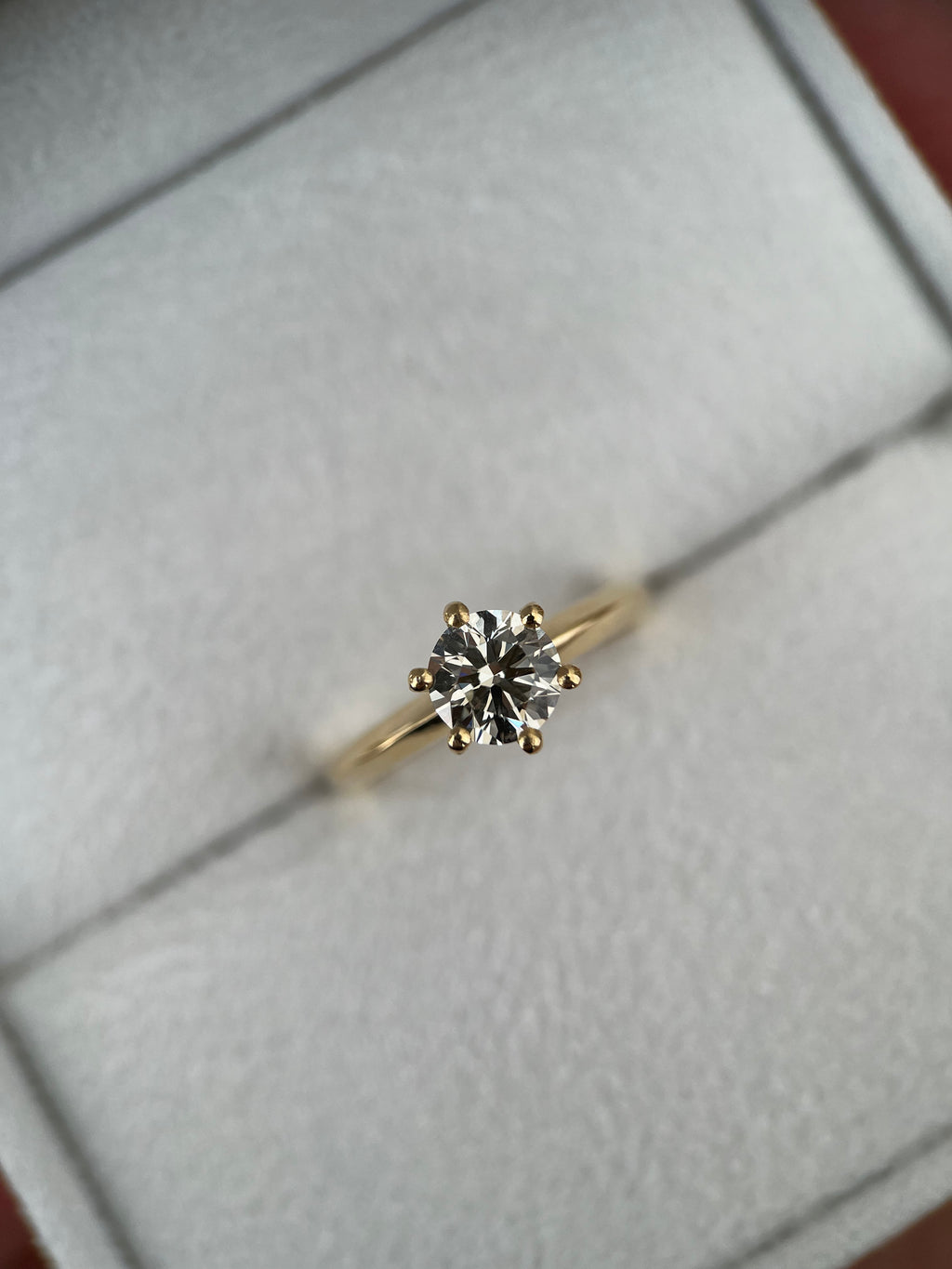 Solitário com diamante redondo de 0.80ct