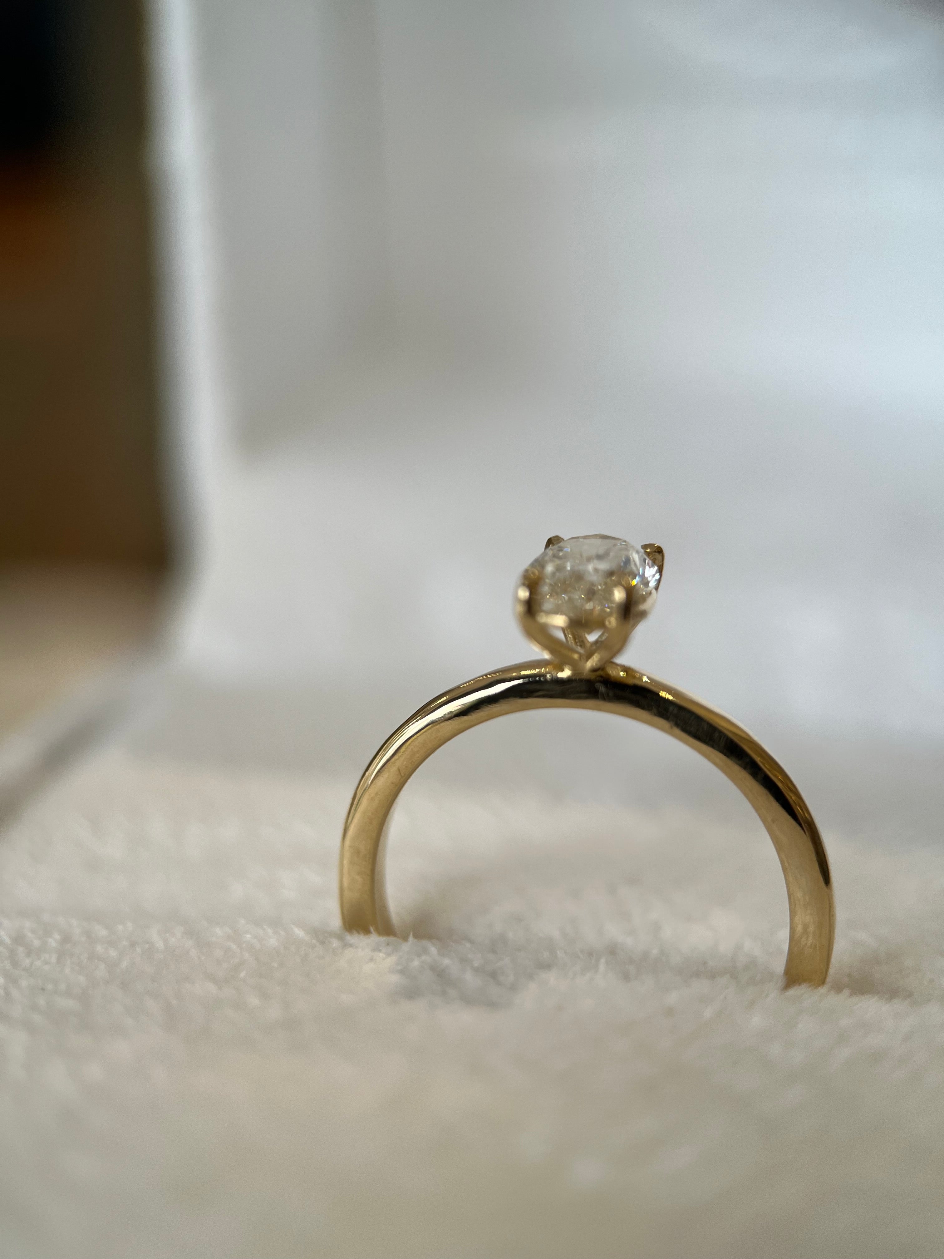 Solitário 0.80ct oval