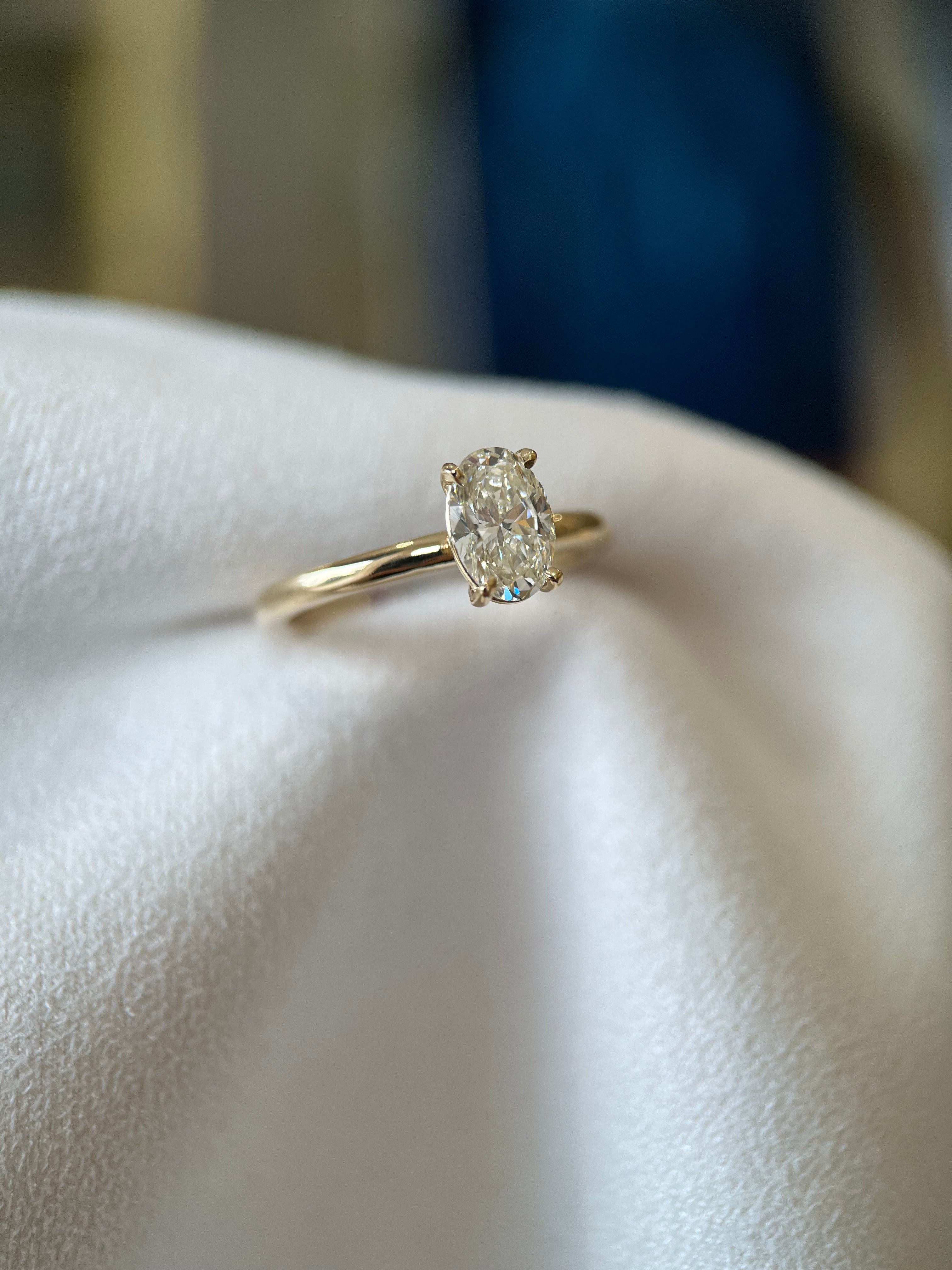 Solitário 0.80ct oval