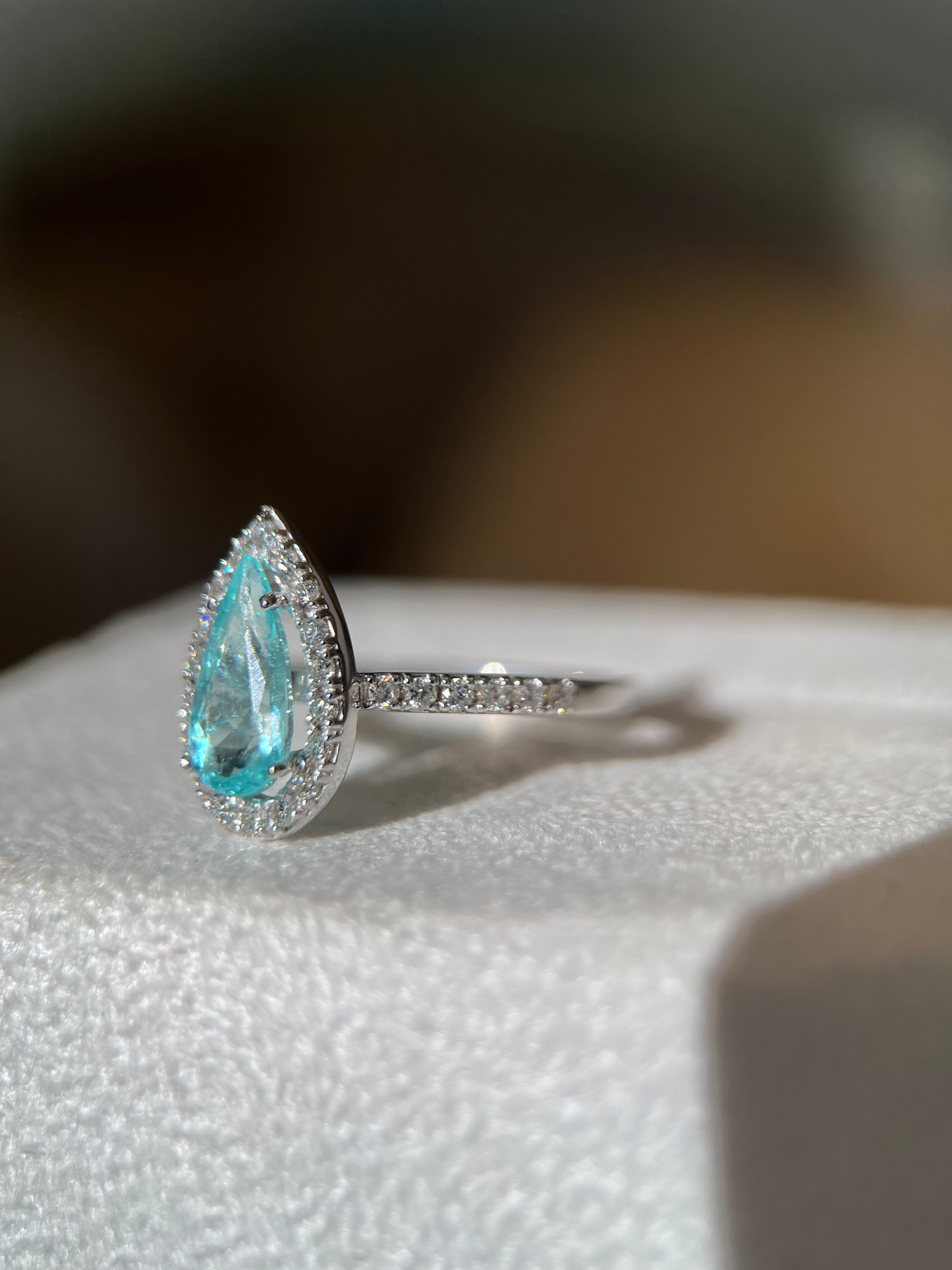 Turmalina Paraíba Gota e diamantes