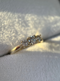 Solitário 3 diamantes 0.45ct