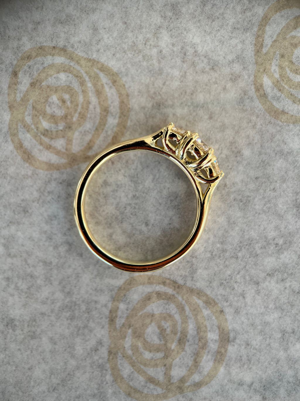 Solitário 3 diamantes 0.45ct