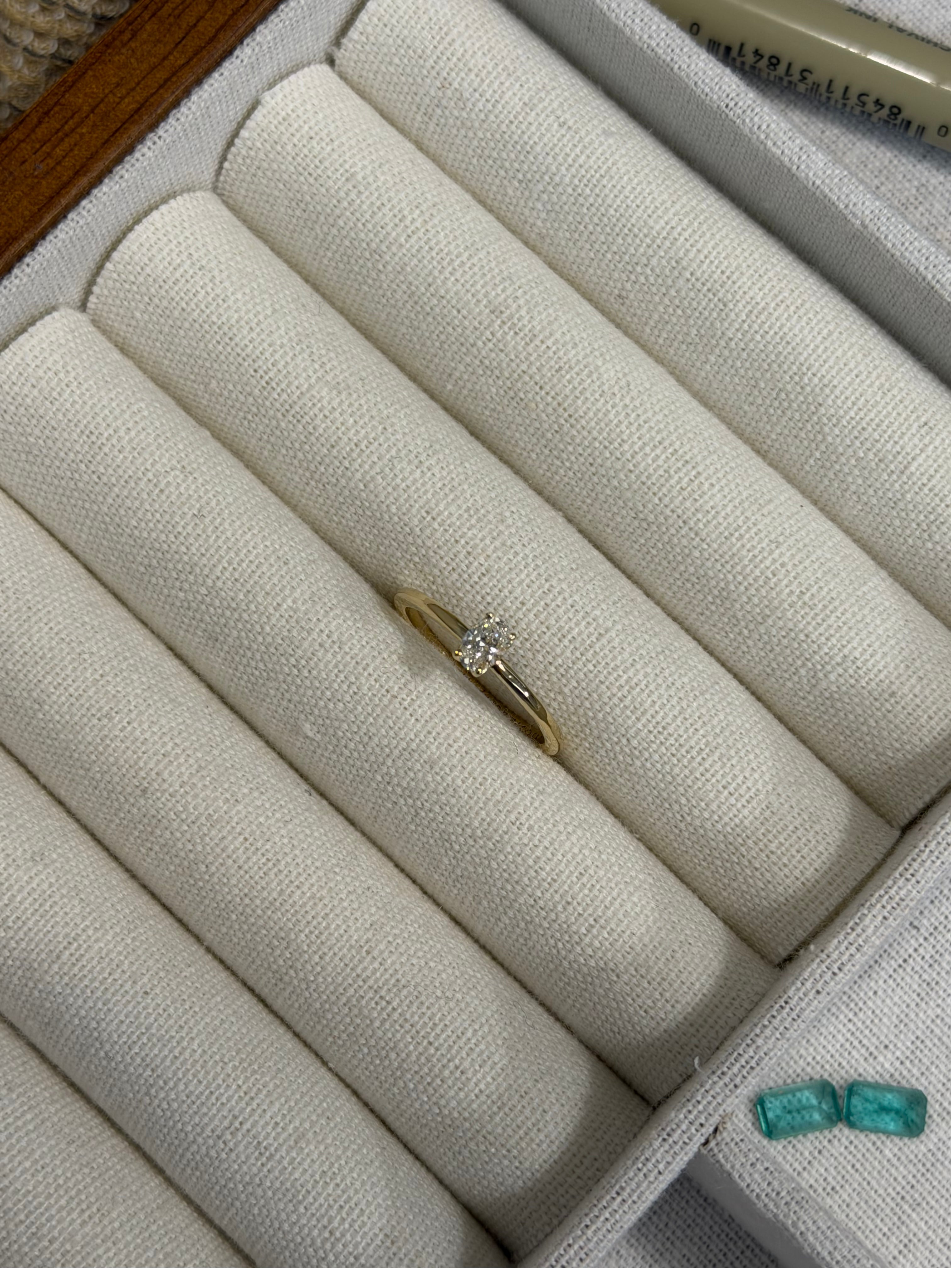 Solitário 0.40ct oval La Fleur