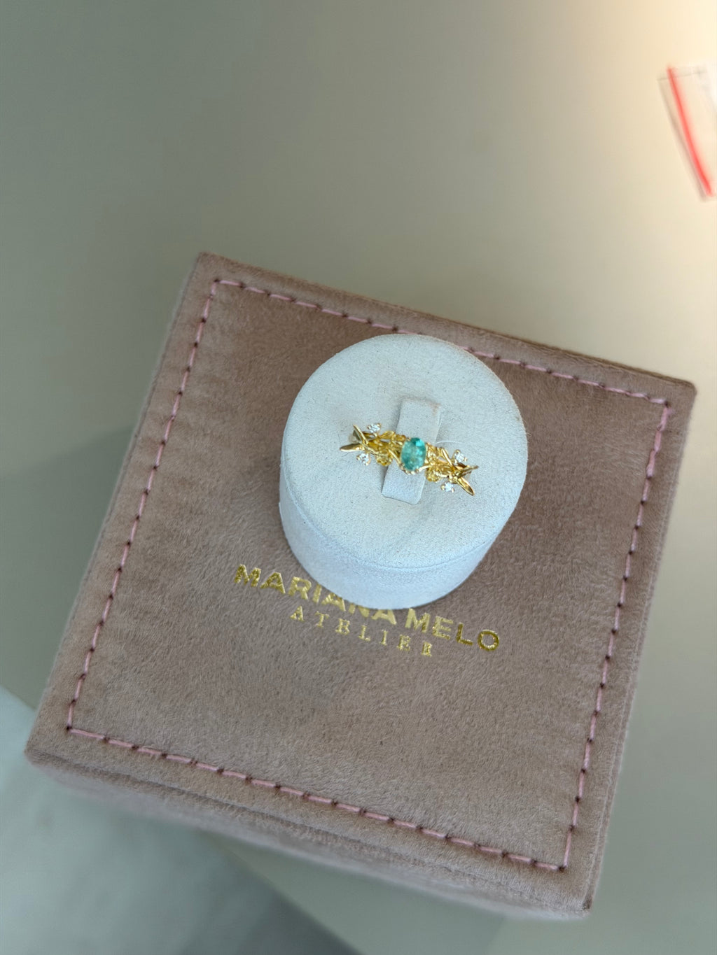Anel Beija Flor com Turmalina Paraíba Petit