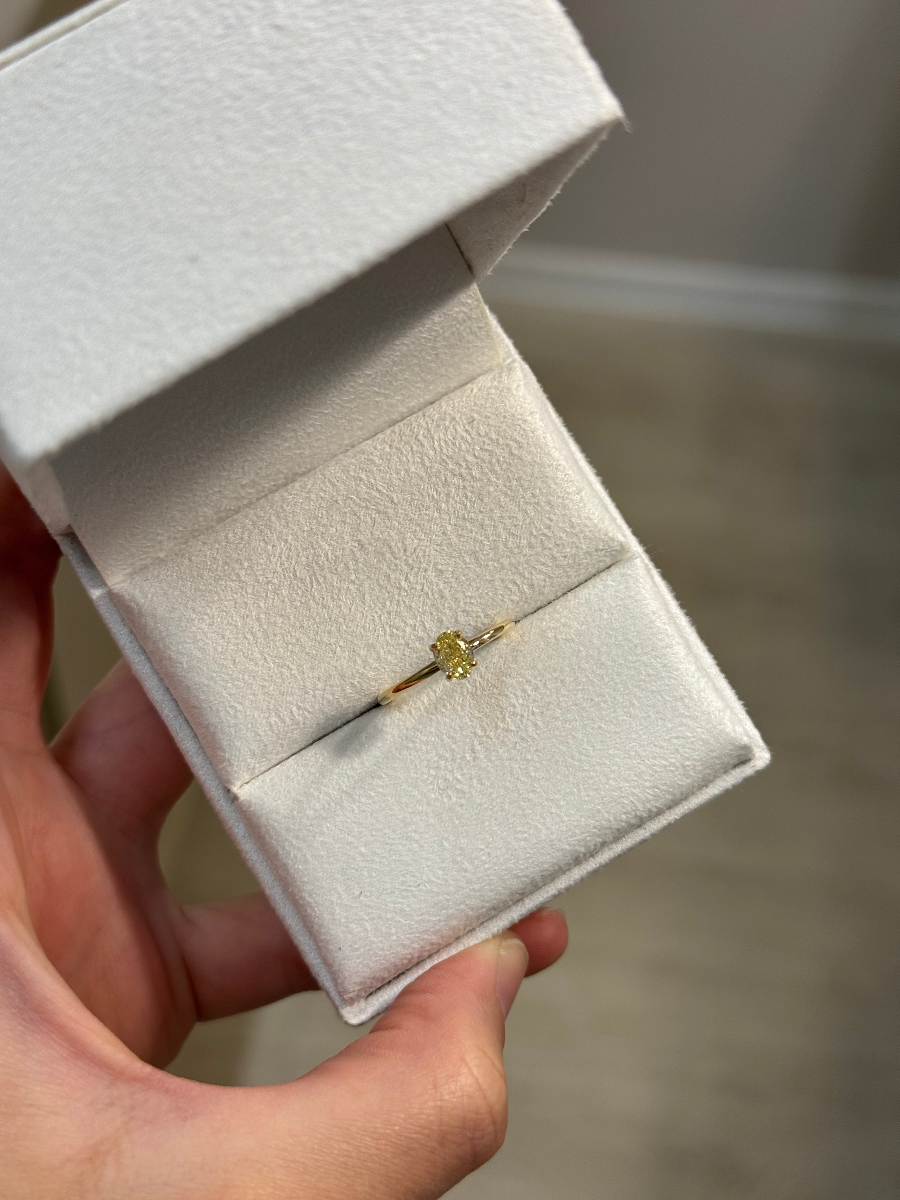 Solitário Fancy Yellow 0.60ct