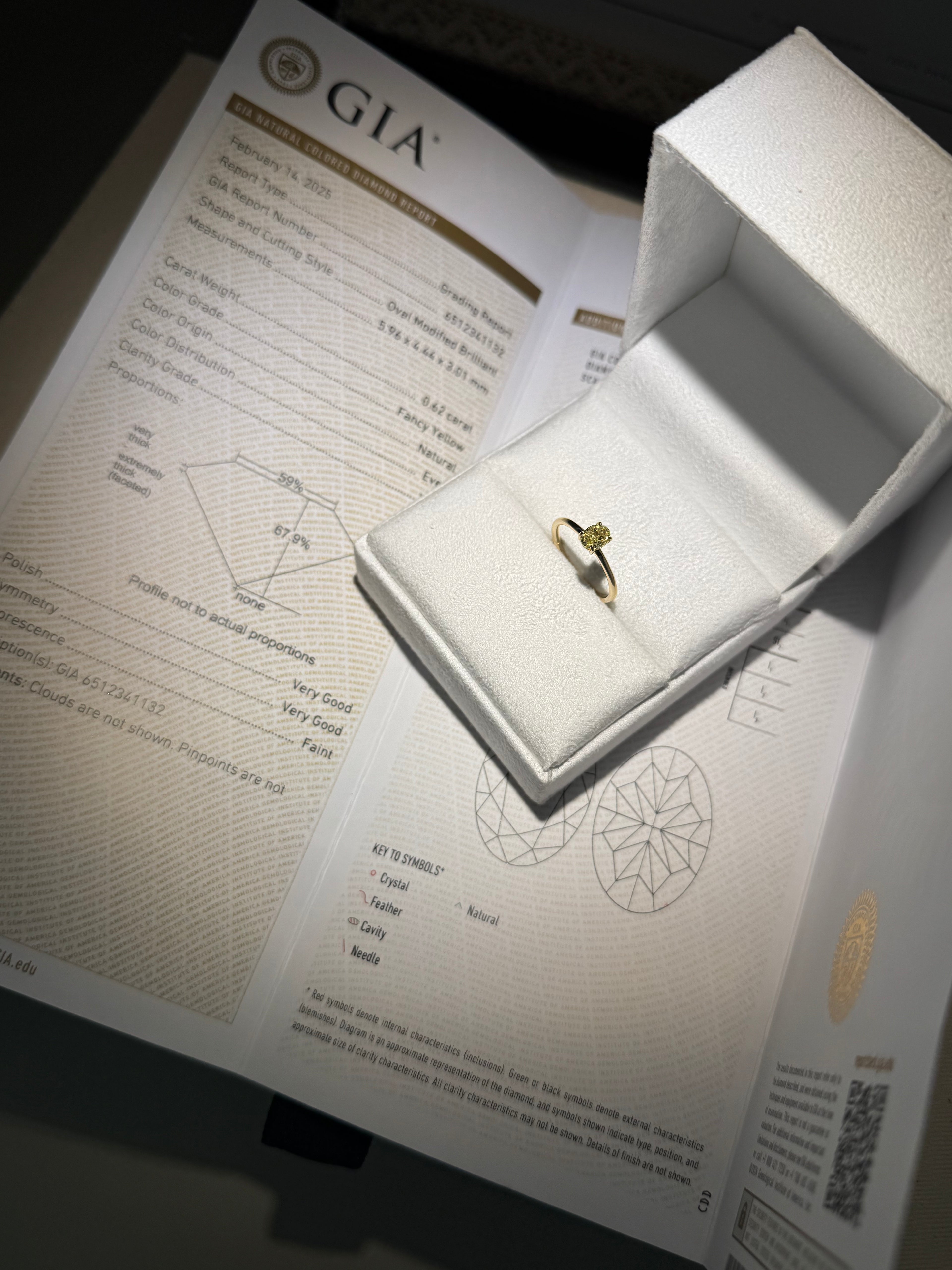 Solitário Fancy Yellow 0.60ct