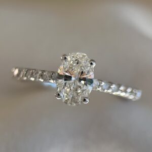 Anel Clarté diamante Oval 0.50 pontos