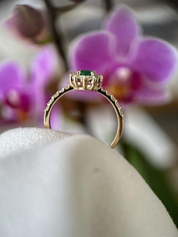 Anel Dégradé com Esmeralda e Diamantes - Imagem 5