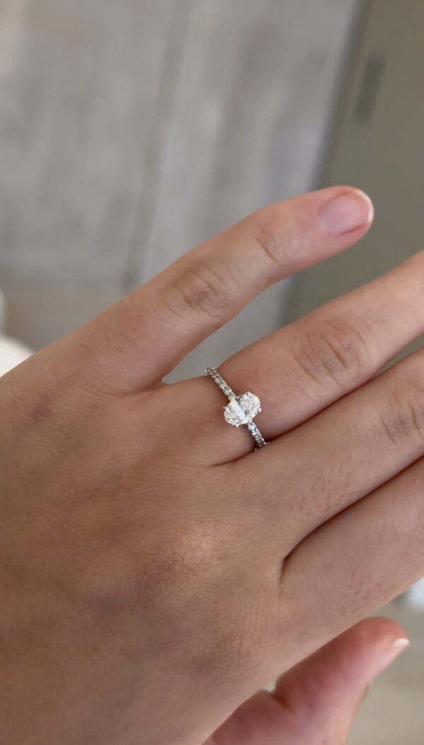Anel Clarté diamante Oval 0.50 pontos - Imagem 6
