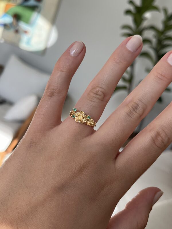 Anel Rosas com Diamantes - Imagem 11