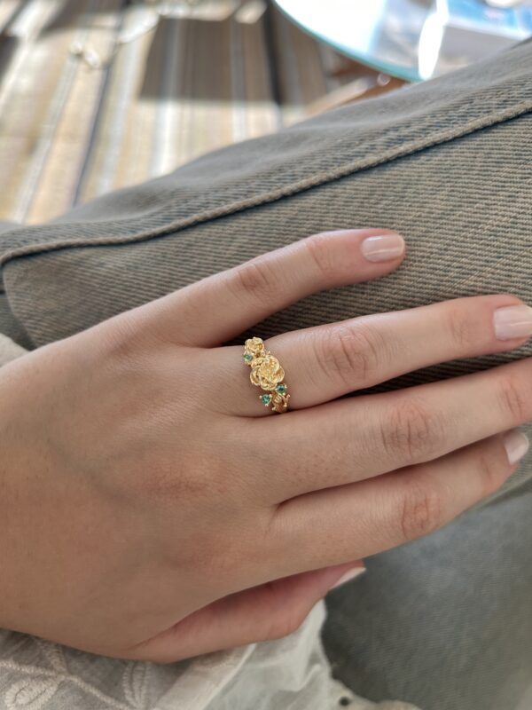 Anel Rosas com Diamantes - Imagem 10