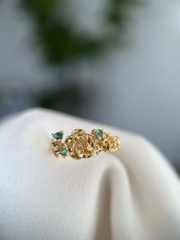 Anel Rosas com Diamantes - Imagem 7