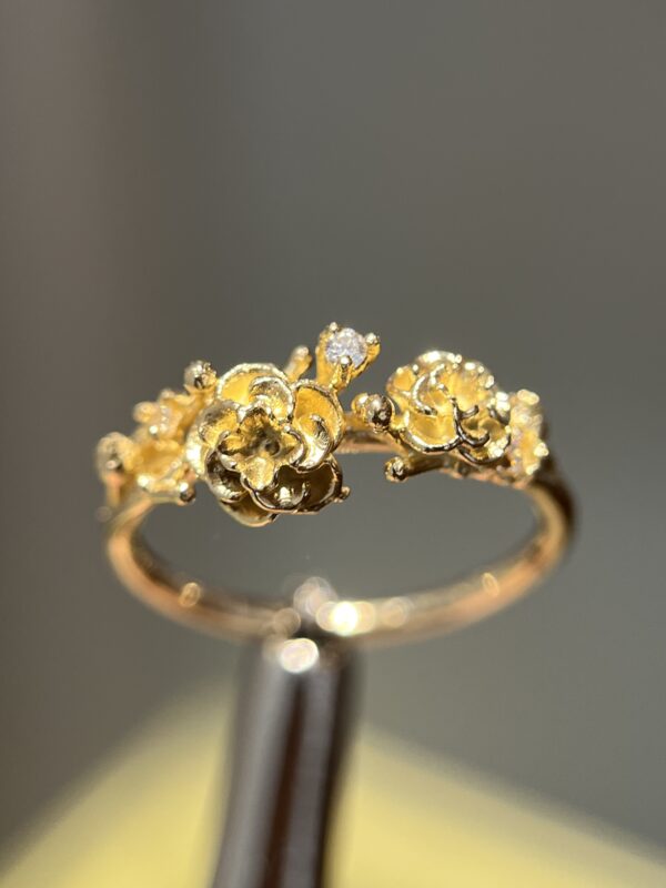 Anel Rosas com Diamantes - Imagem 9