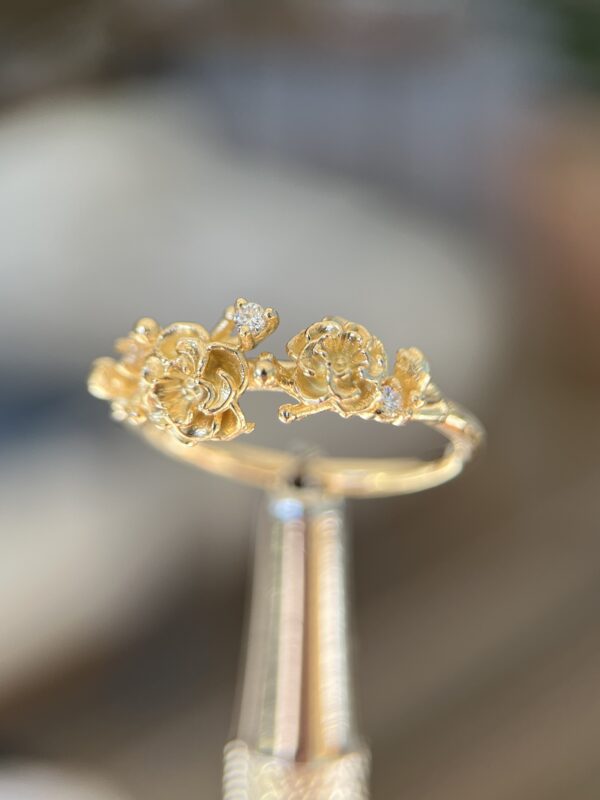 Anel Rosas com Diamantes - Imagem 5
