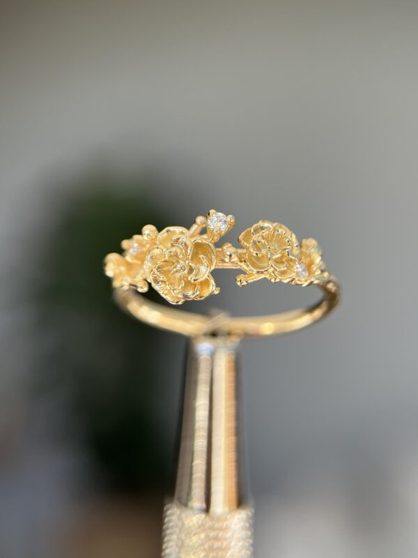 Anel Rosas com Diamantes - Imagem 2