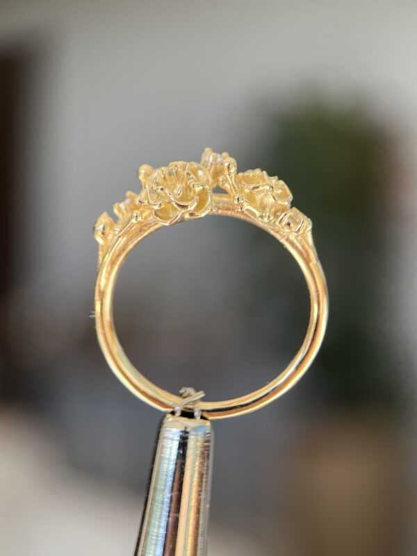 Anel Rosas com Diamantes - Imagem 3