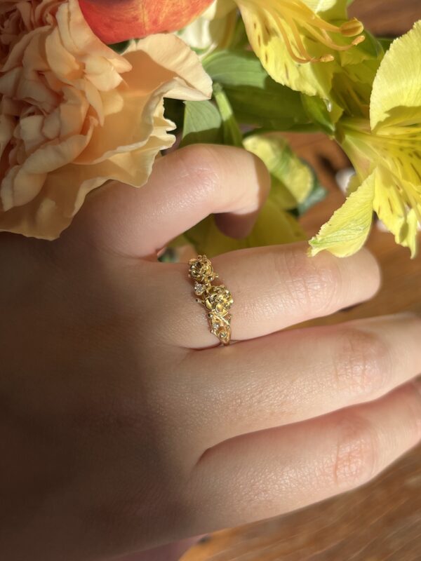 Anel Rosas com Diamantes - Imagem 4