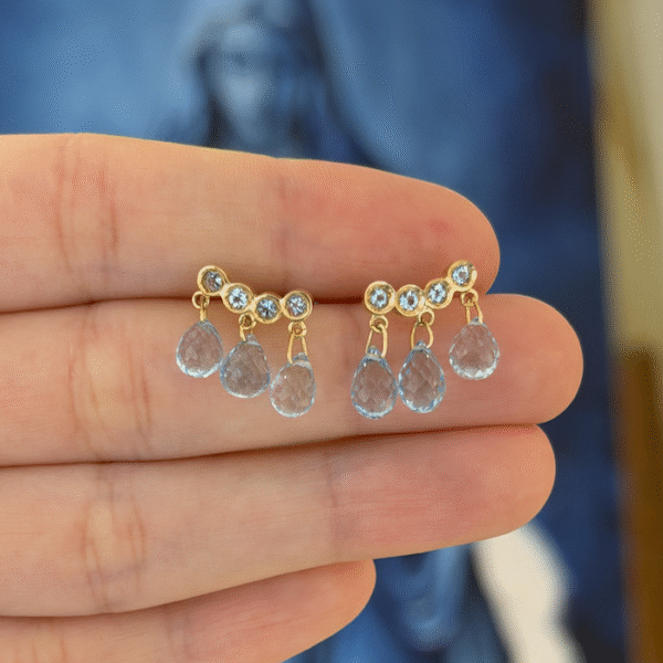 Brincos Pluie de Topaze